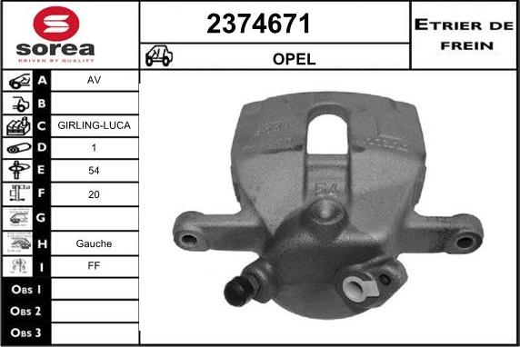 EAI 2374671 - Brake Caliper www.autospares.lv