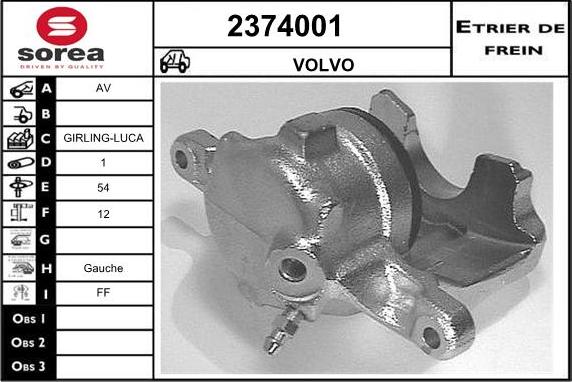 EAI 2374001 - Brake Caliper www.autospares.lv