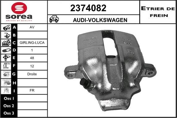 EAI 2374082 - Bremžu suports www.autospares.lv