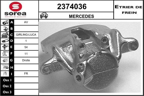 EAI 2374036 - Bremžu suports autospares.lv