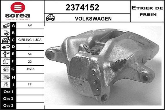 EAI 2374152 - Bremžu suports autospares.lv