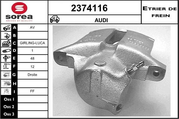 EAI 2374116 - Bremžu suports www.autospares.lv