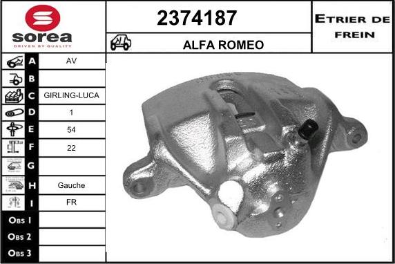 EAI 2374187 - Brake Caliper www.autospares.lv