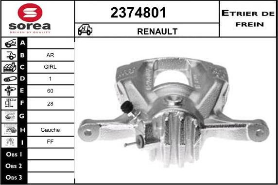 EAI 2374801 - Bremžu suports autospares.lv