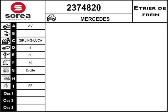 EAI 2374820 - Bremžu suports autospares.lv