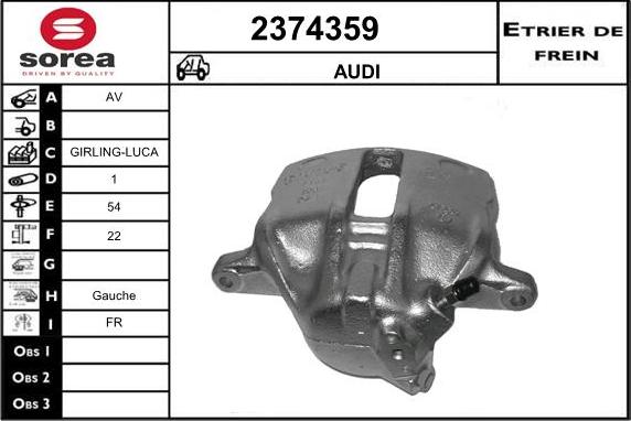 EAI 2374359 - Brake Caliper www.autospares.lv