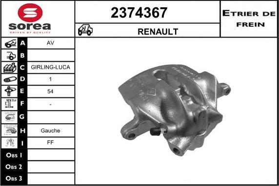 EAI 2374367 - Brake Caliper www.autospares.lv