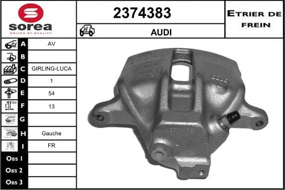 EAI 2374383 - Brake Caliper www.autospares.lv