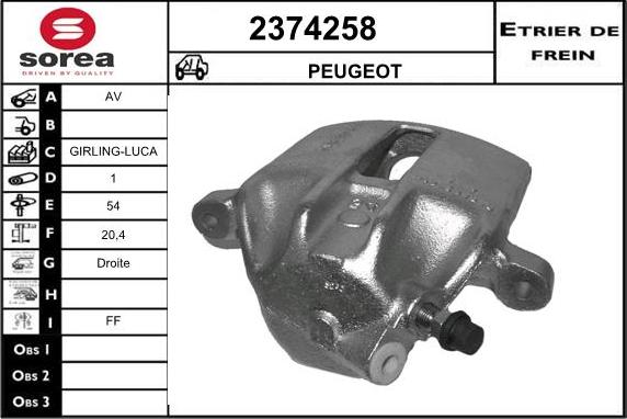 EAI 2374258 - Brake Caliper www.autospares.lv