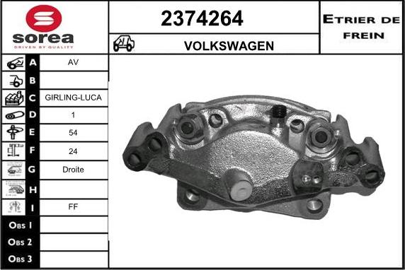 EAI 2374264 - Bremžu suports www.autospares.lv