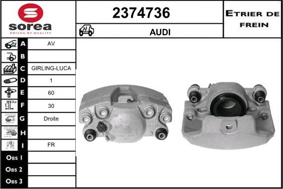 EAI 2374736 - Bremžu suports autospares.lv