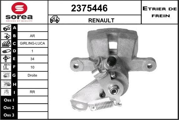 EAI 2375446 - Brake Caliper www.autospares.lv