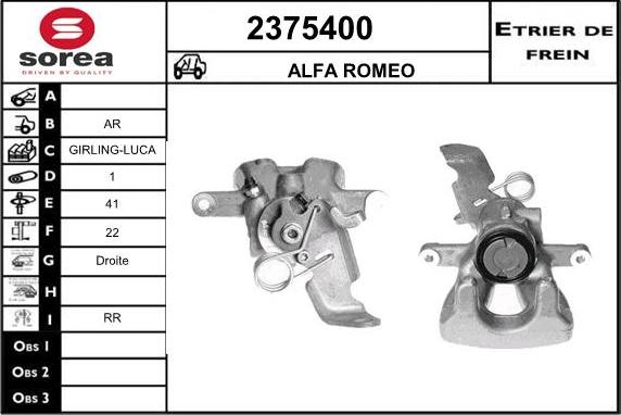 EAI 2375400 - Тормозной суппорт www.autospares.lv