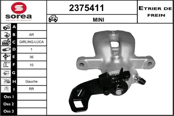 EAI 2375411 - Bremžu suports autospares.lv