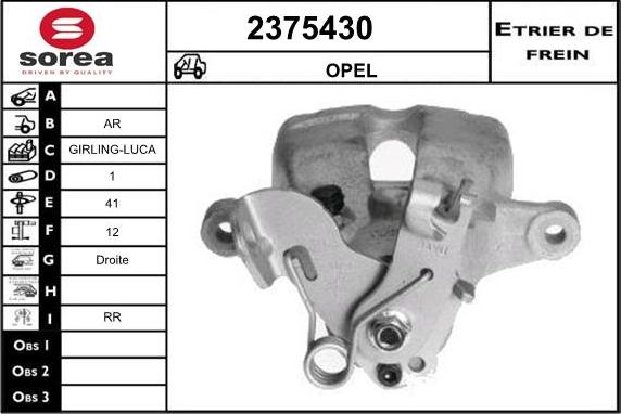 EAI 2375430 - Тормозной суппорт www.autospares.lv