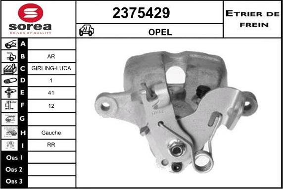 EAI 2375429 - Тормозной суппорт www.autospares.lv