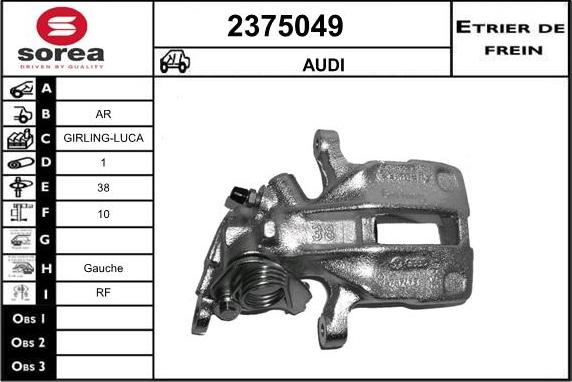 EAI 2375049 - Bremžu suports autospares.lv