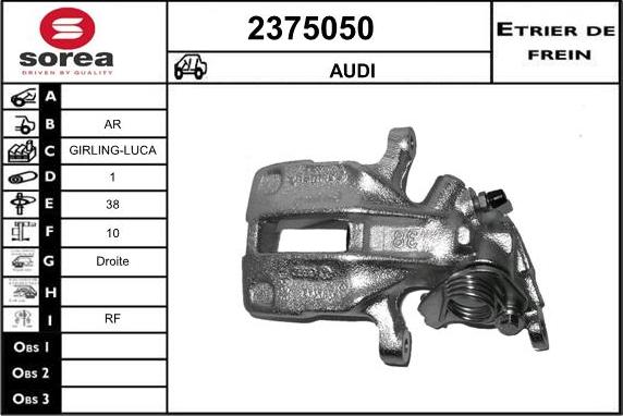 EAI 2375050 - Brake Caliper www.autospares.lv