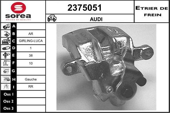 EAI 2375051 - Тормозной суппорт www.autospares.lv