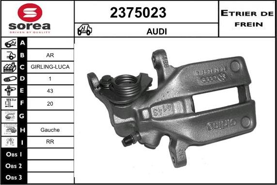 EAI 2375023 - Bremžu suports autospares.lv