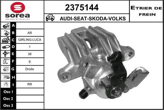 EAI 2375144 - Bremžu suports autospares.lv