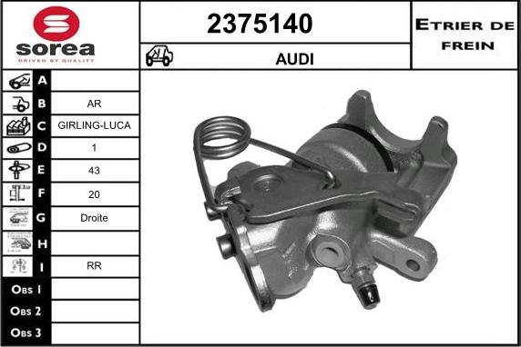 EAI 2375140 - Bremžu suports autospares.lv