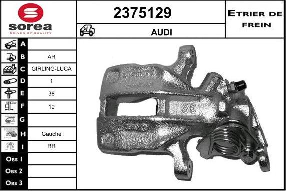 EAI 2375129 - Brake Caliper www.autospares.lv