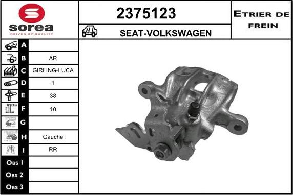 EAI 2375123 - Bremžu suports www.autospares.lv