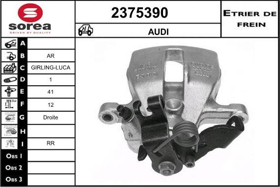 EAI 2375390 - Brake Caliper www.autospares.lv