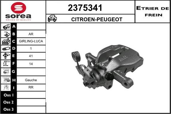 EAI 2375341 - Bremžu suports www.autospares.lv