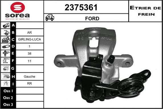 EAI 2375361 - Тормозной суппорт www.autospares.lv