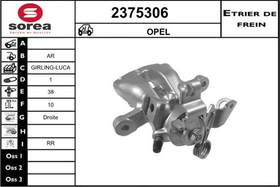 EAI 2375306 - Тормозной суппорт www.autospares.lv