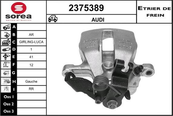 EAI 2375389 - Тормозной суппорт www.autospares.lv