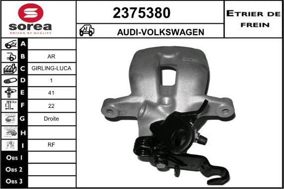 EAI 2375380 - Тормозной суппорт www.autospares.lv