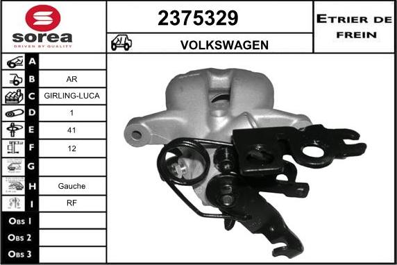 EAI 2375329 - Тормозной суппорт www.autospares.lv