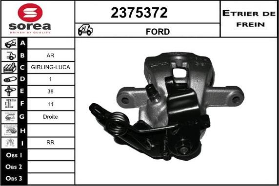 EAI 2375372 - Brake Caliper www.autospares.lv