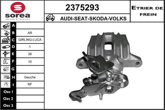 EAI 2375293 - Тормозной суппорт www.autospares.lv