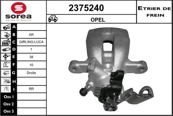 EAI 2375240 - Bremžu suports www.autospares.lv