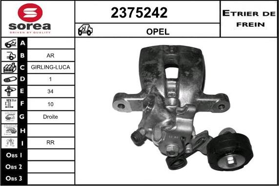 EAI 2375242 - Тормозной суппорт www.autospares.lv