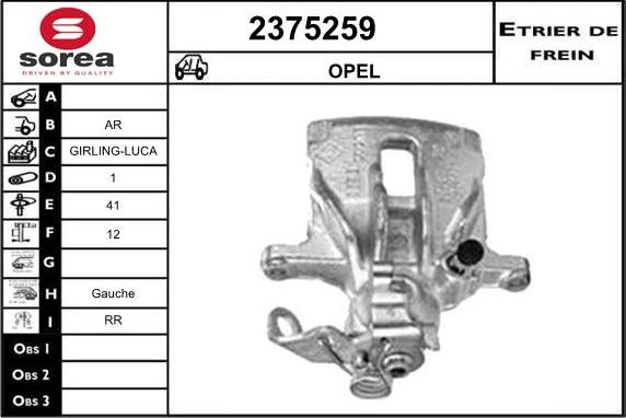 EAI 2375259 - Brake Caliper www.autospares.lv