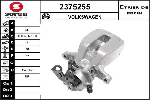 EAI 2375255 - Bremžu suports www.autospares.lv