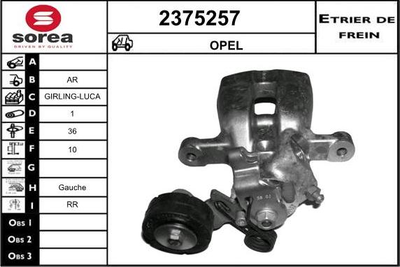 EAI 2375257 - Brake Caliper www.autospares.lv