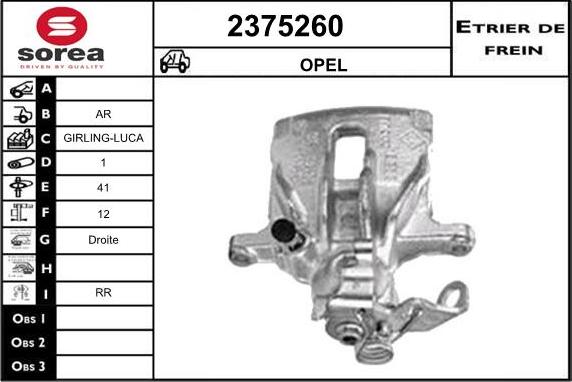 EAI 2375260 - Brake Caliper www.autospares.lv