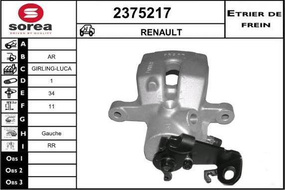 EAI 2375217 - Brake Caliper www.autospares.lv