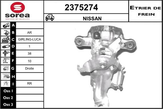 EAI 2375274 - Тормозной суппорт www.autospares.lv