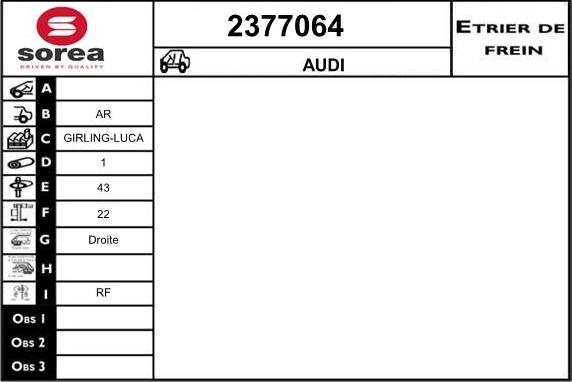 EAI 2377064 - Bremžu suports www.autospares.lv