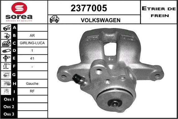 EAI 2377005 - Bremžu suports www.autospares.lv