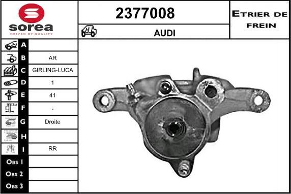 EAI 2377008 - Bremžu suports www.autospares.lv