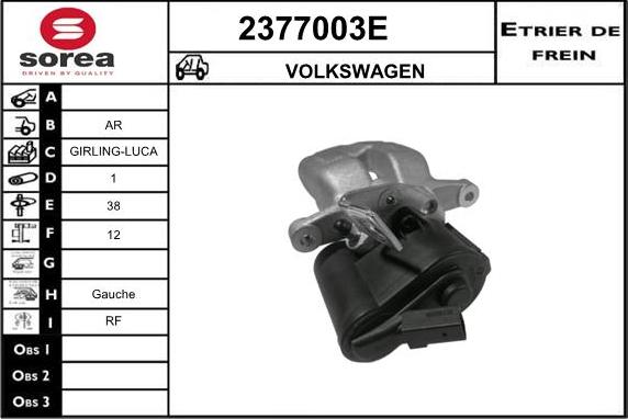 EAI 2377003E - Bremžu suports www.autospares.lv