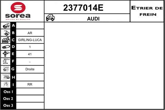 EAI 2377014E - Bremžu suports www.autospares.lv